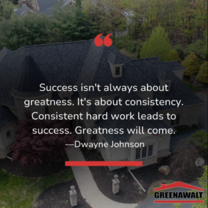Motivational Monday social media graphic for Greenawalt Roofing Company